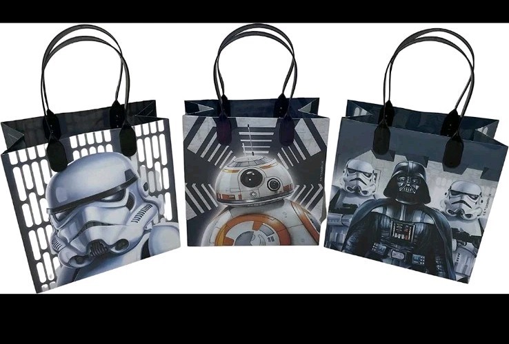 Disney Star Wars Licensed 12 Party Favor Reusable Goodie Medium Gift Bags 6″