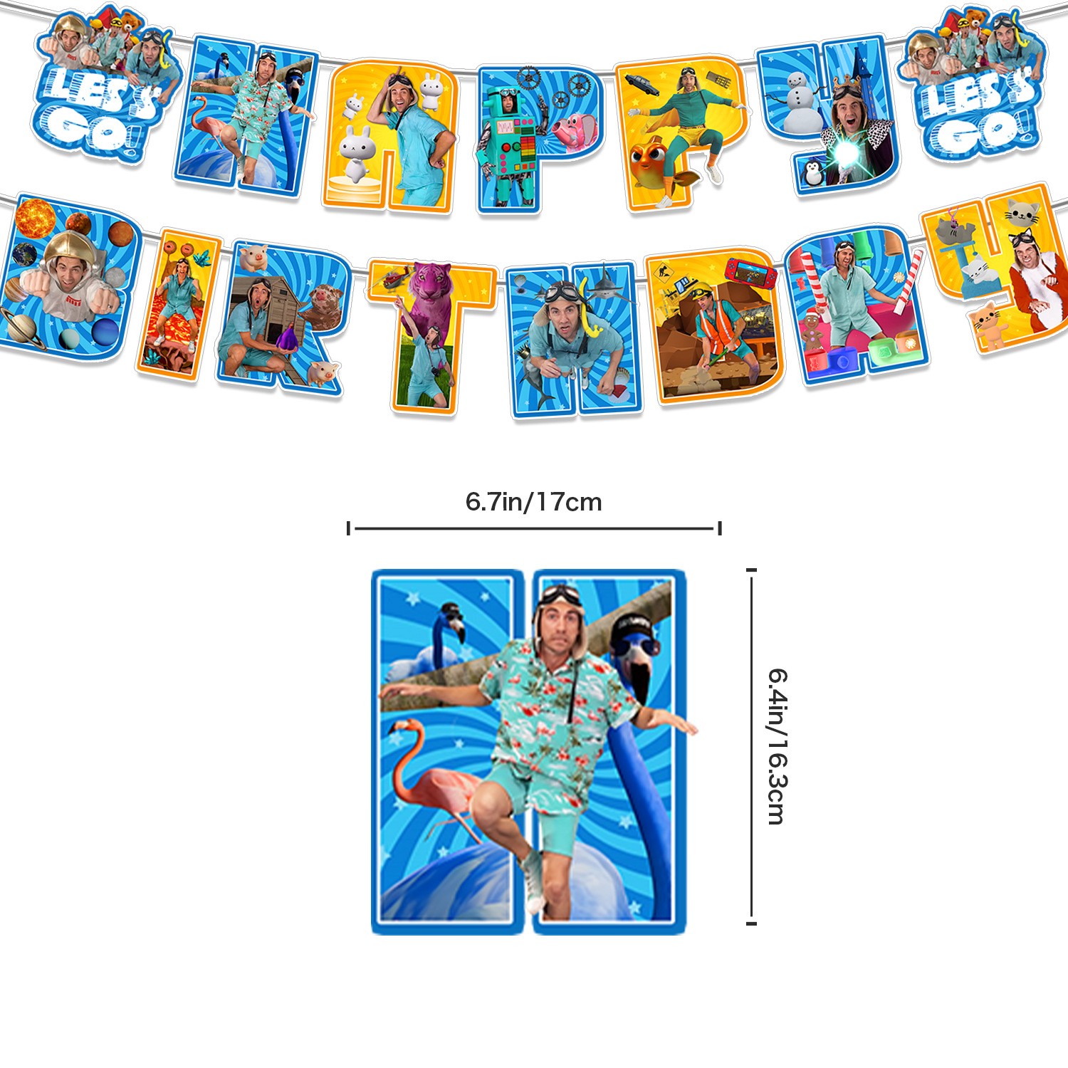 Danny Go Party Supplies Birthday Decoration Set Balloons Backdrop Cake Toppers