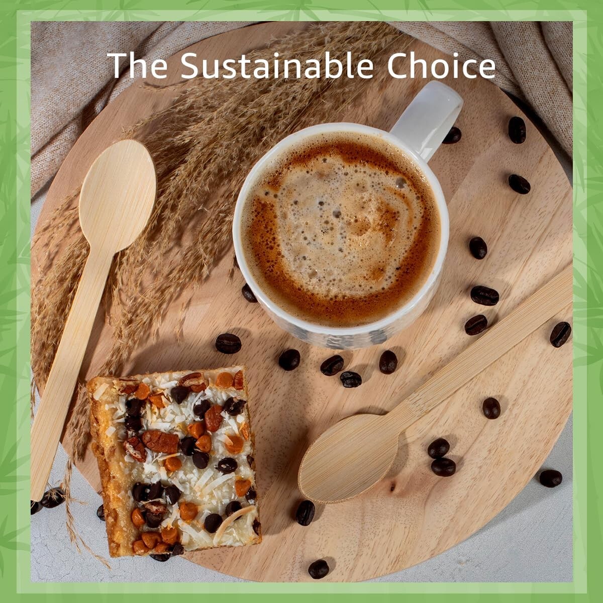 Ibambo 100% Bamboo Spoons – 100 Compostable Spoons, Disposable or Reusable