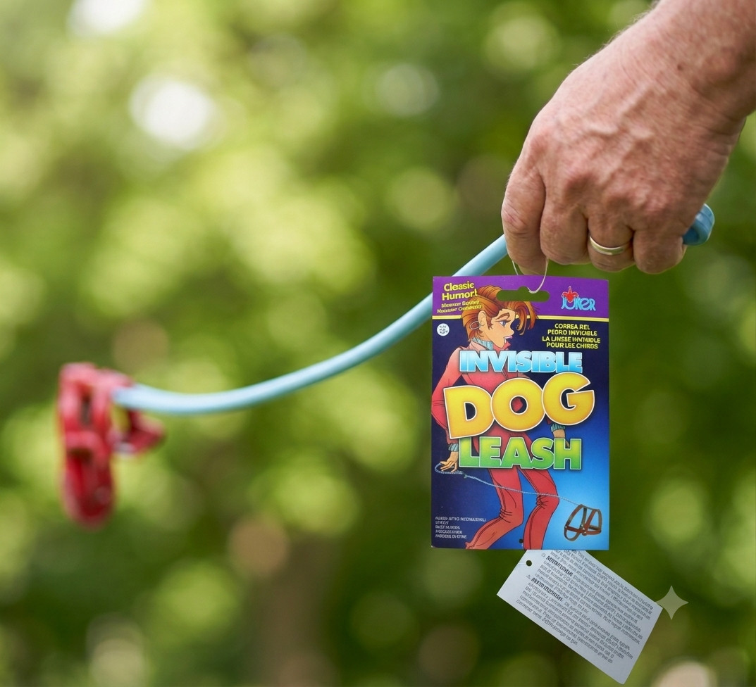 Invisible Dog Leash theatrical stage parade prop joke prank comedy clown fun gag
