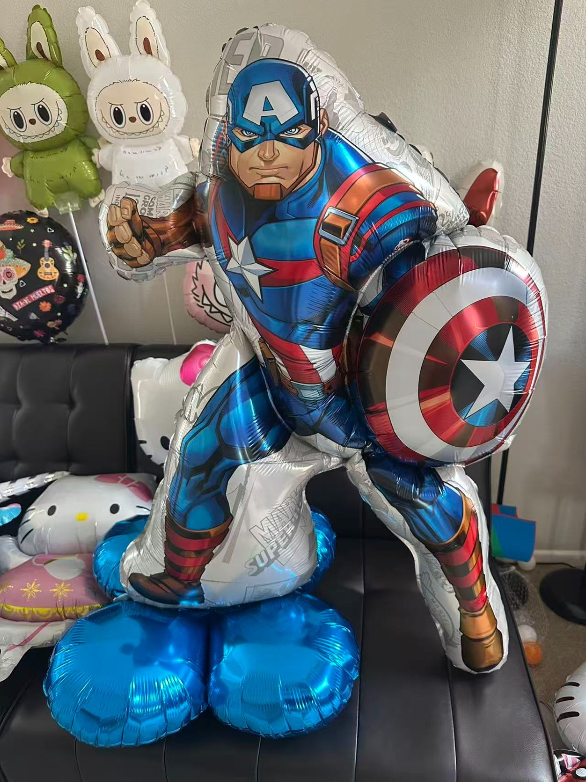 3PCS Superhero Foil Balloons Set Large Standing Party Decorations Hero Theme Bir