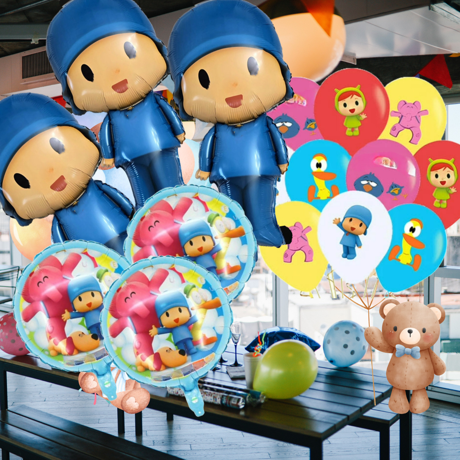 Pocoyo pato birthday party supplies favor centerpiece decoration event theme