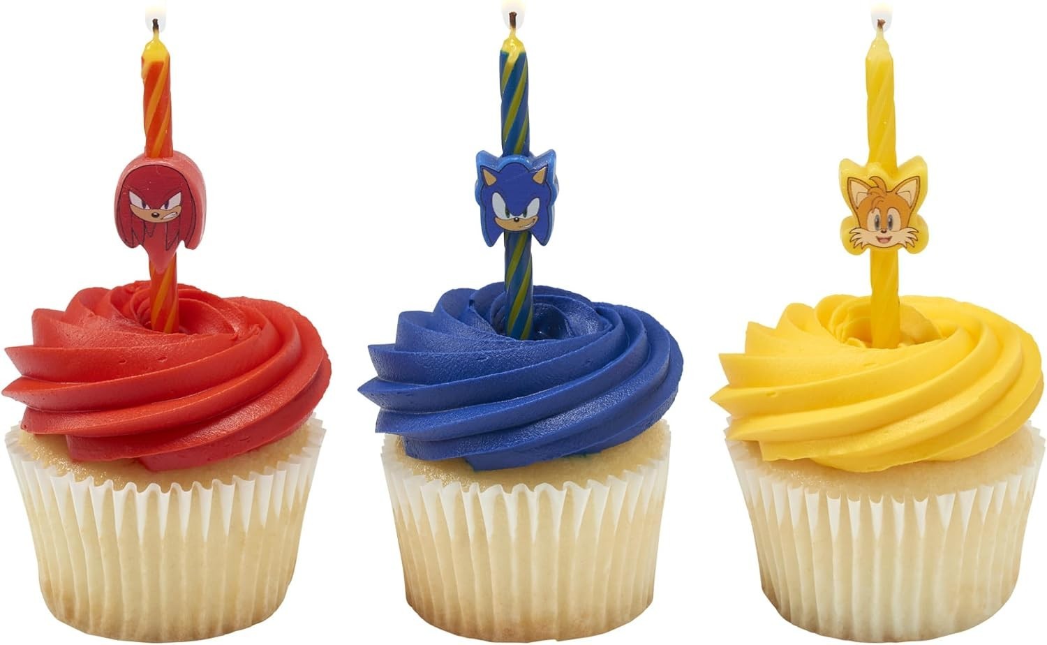 Sonic the Hedgehog Cake Candles | 6 Birthday Cake Candles Featuring Sonic, Kn…