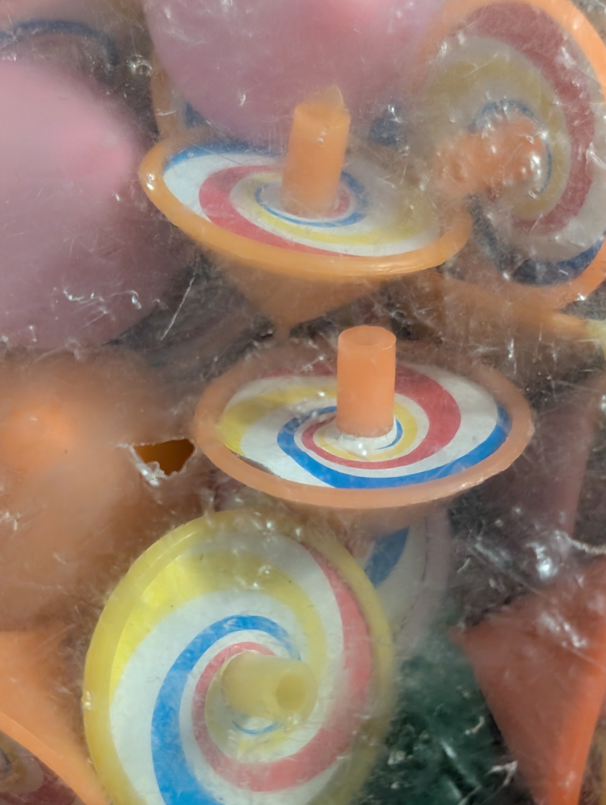 Bag Of Plastic Spinning Top Party Favors – Colorful Swirling Spin Toy Prizes