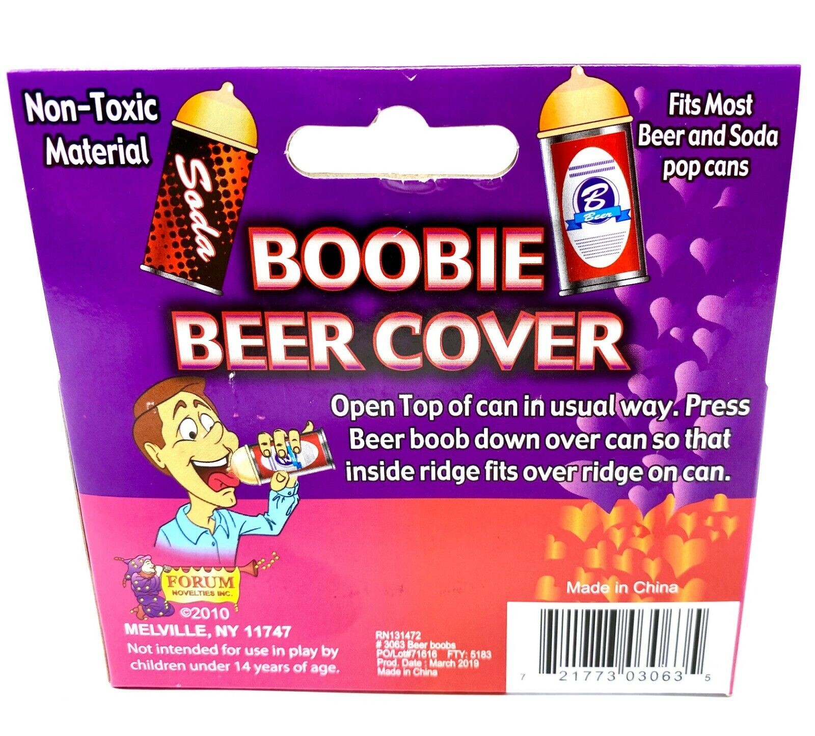 Funny BOOBIE BEER COVER Soda Can Top Rubber Nipple Joke Boob Bachelor Party Gag