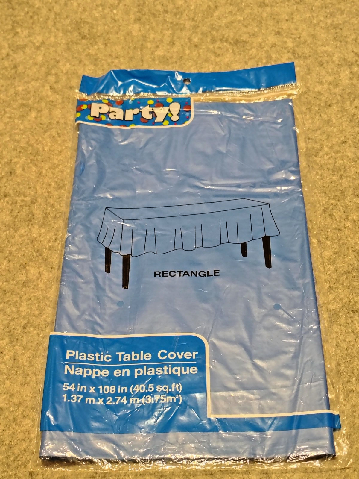 Plastic Rectangle 54 x 108 Table Cover PArty Supply Red Blue Oraange Pink Purple