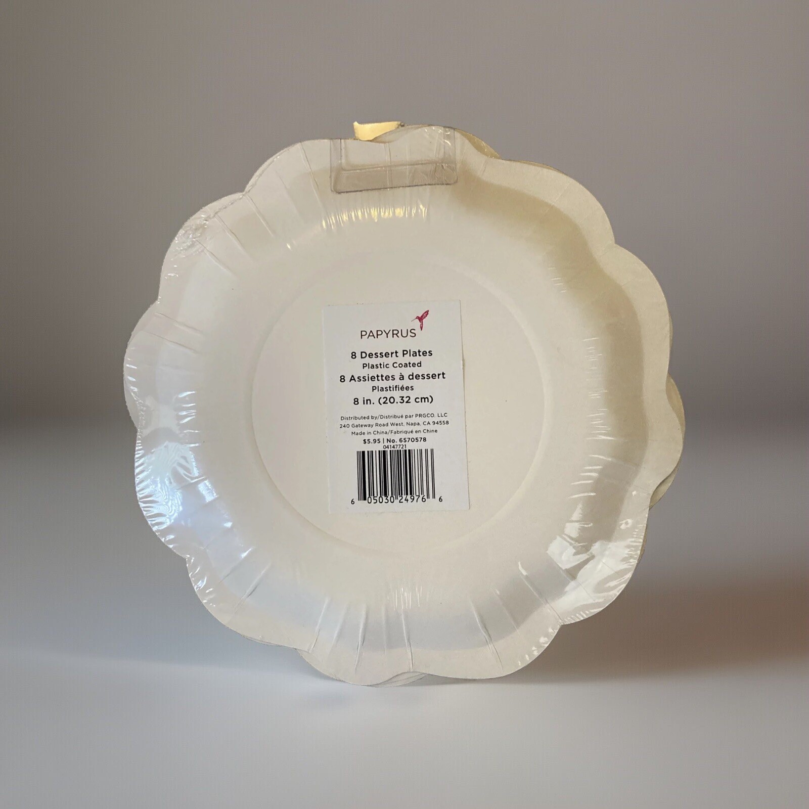 Papyrus All Occasion 8 Dessert Plates, Plastic Coated, 8 in.