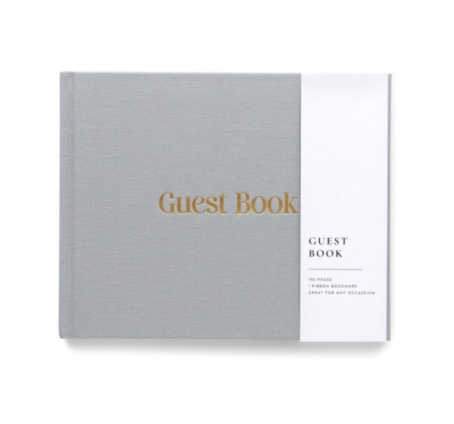 Linen Guest Book Elegant Party Shower Wedding Funeral 100 Pages Any Occasion New
