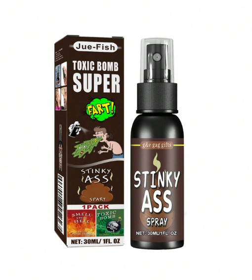 Extreme Stinky Toxic Bomb Super Fart Spray 30ml, Gag Gift Pack.