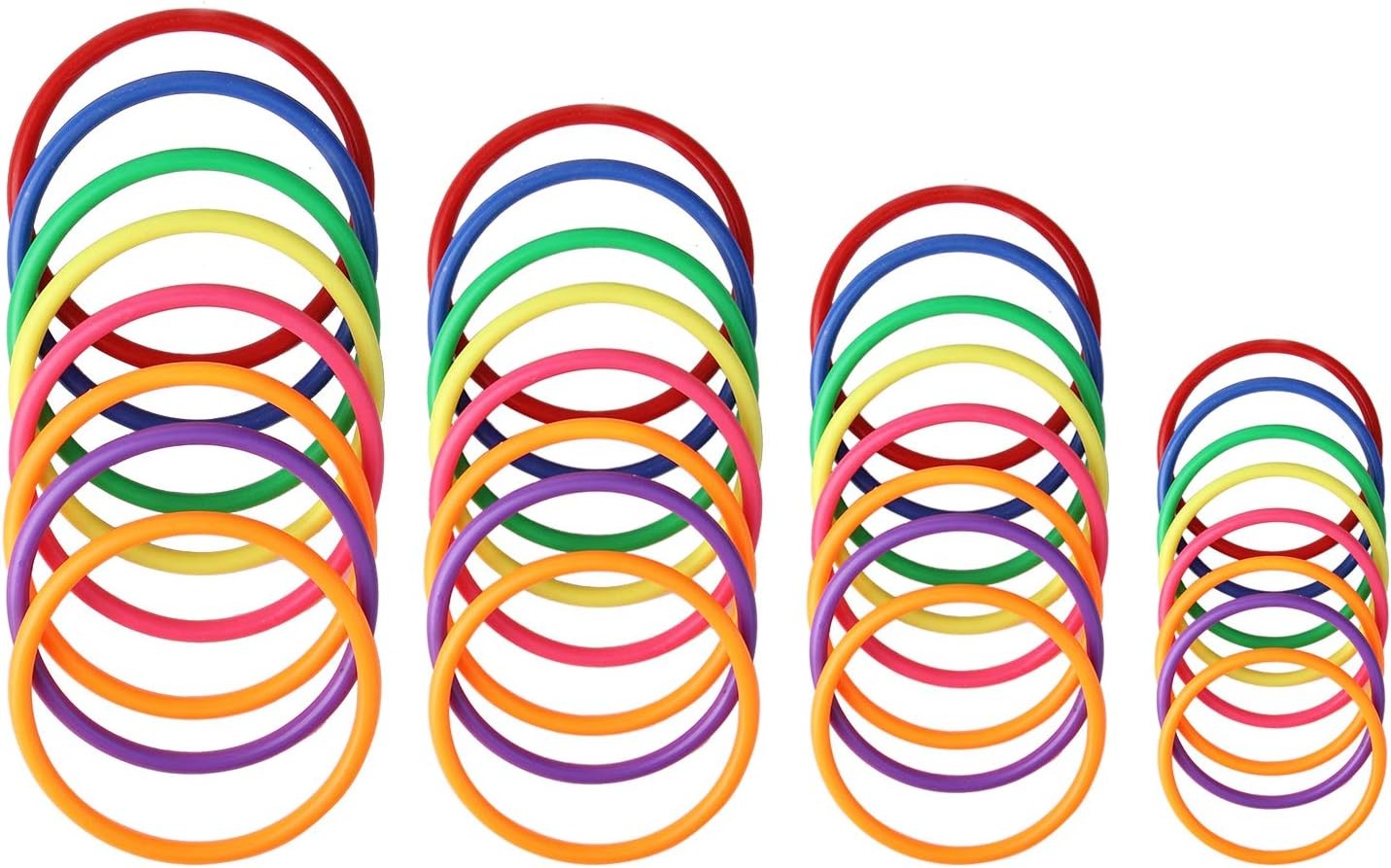 32pcs Plastic Ring Toss Game Set Rings for Kids Outdoor 32 pcs