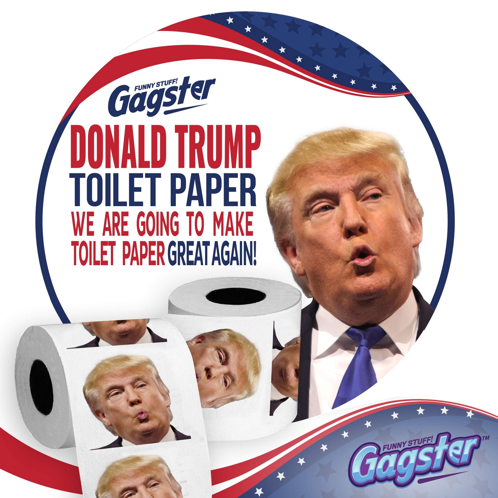 Trump Political Toilet Paper Roll by Gagster 1 Count (Pack of 1), Pout