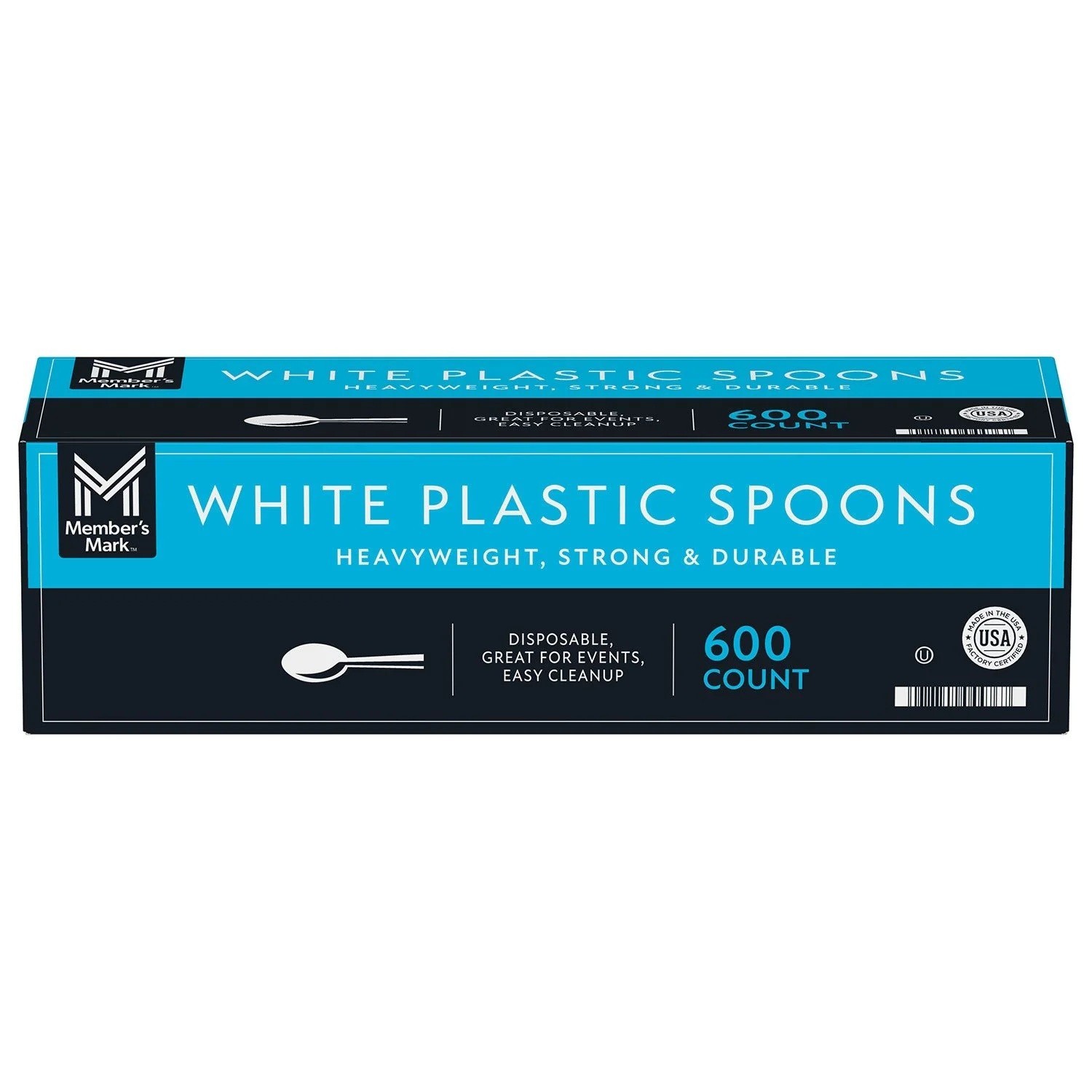 Member’s Mark Heavyweight White Plastic Spoons(600 ct.) Free Shipping