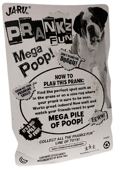 MEGA PILE OF FAKE DOG POOP Prank Joke Gag Gift Big Rubber Jumbo Crap Poo Turd