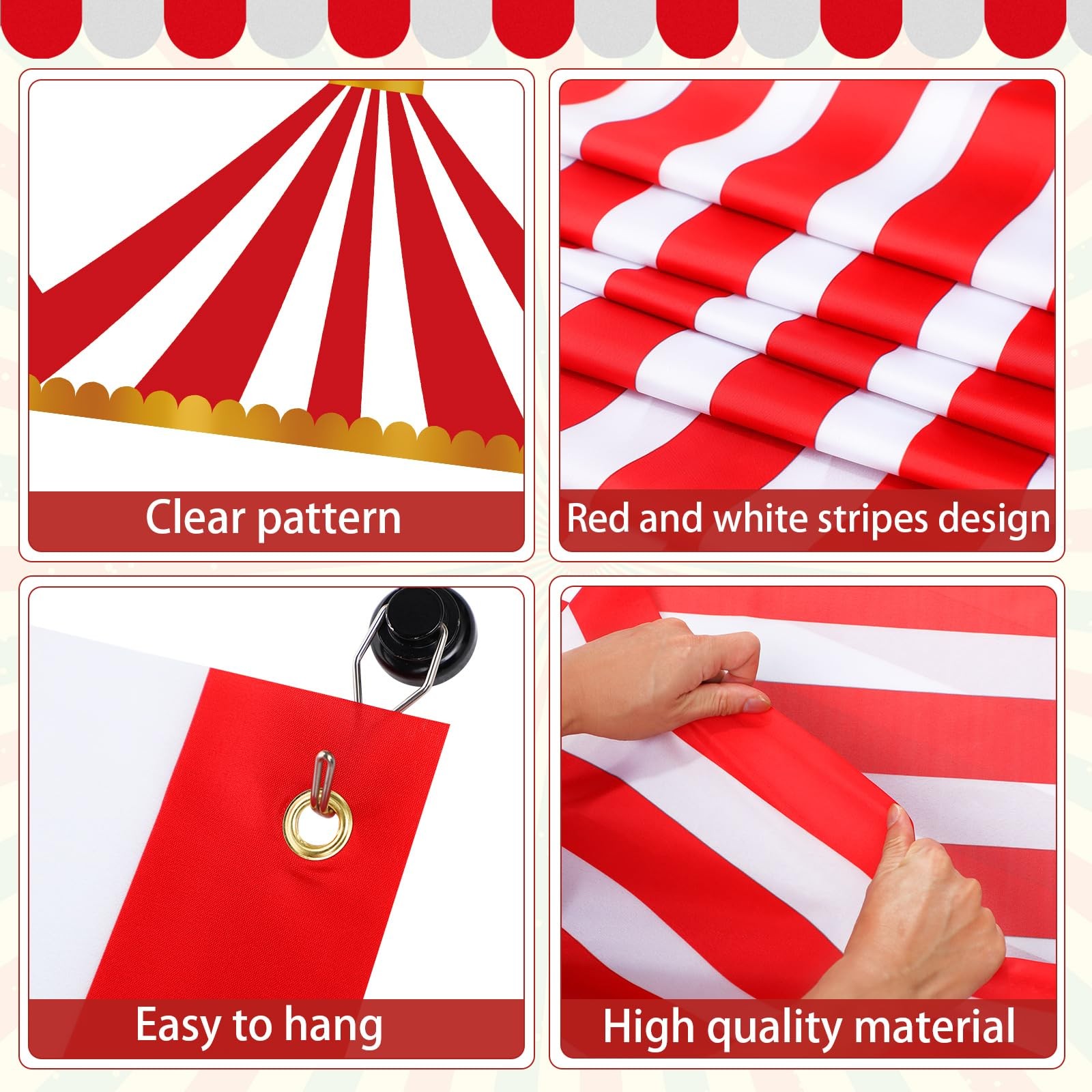 4 Pcs Carnival Circus Tent Decorations Carnival Entryway Door Party Decor Awn