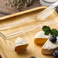 400 Count] Heavy Duty Plastic Forks, Premium Disposable Clear Forks, Durable
