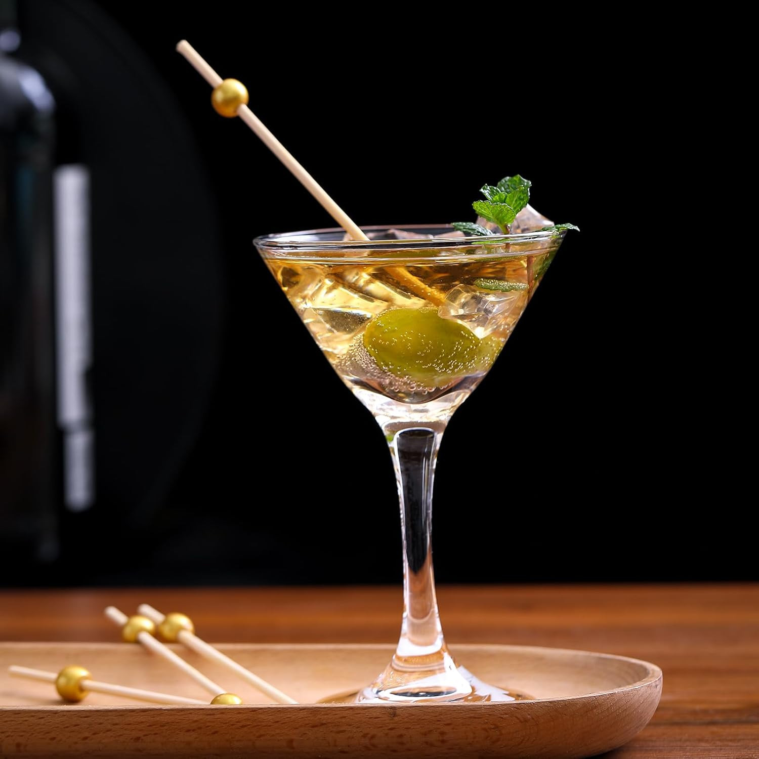 200 Pcs Cocktail Picks, 4.7 Inch Toothpicks for Appetizers, Bamboo Cocktail Stic