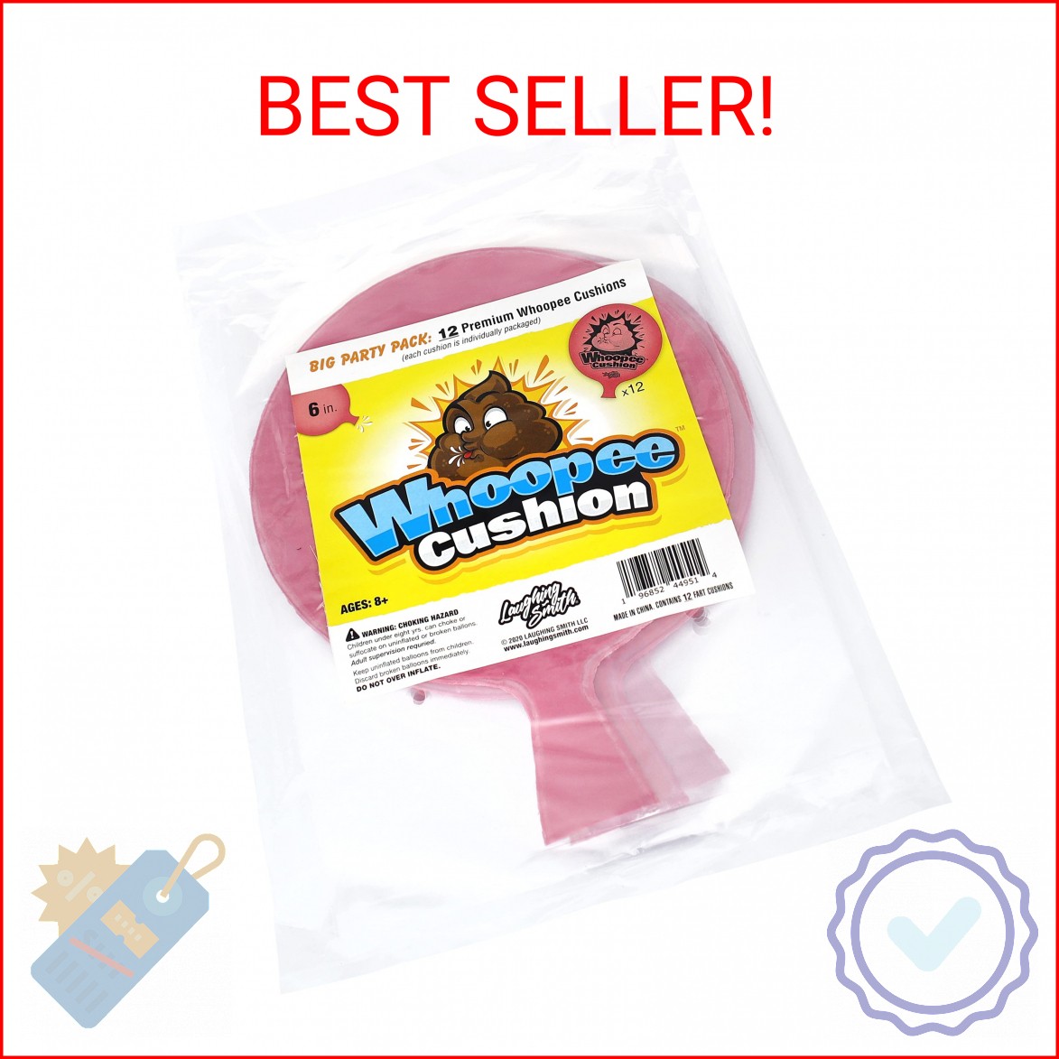 Laughing Smith 12-Pack Whoopie Cushion Set – Bulk Party Favors for Kids, Fun Pra