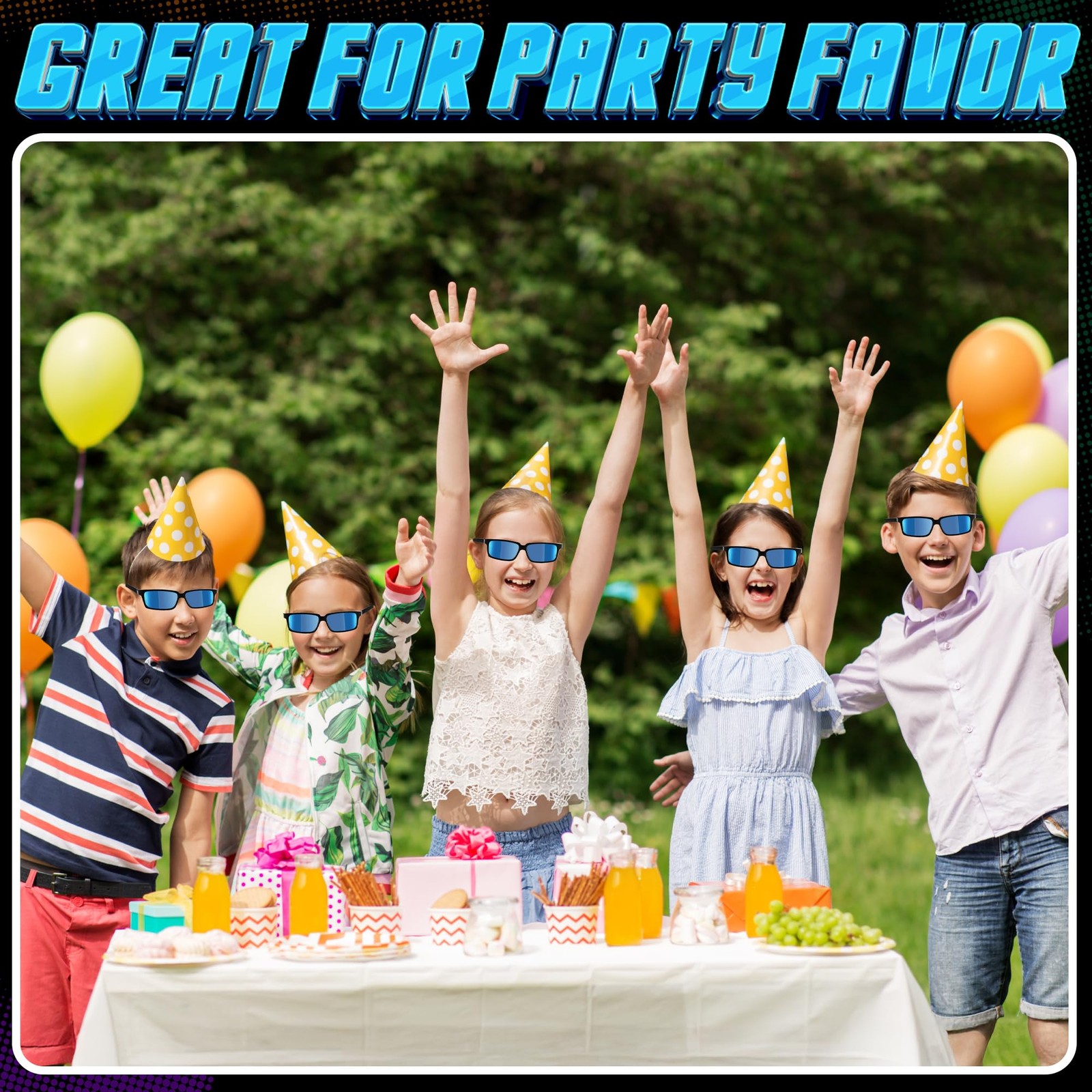 Spy Glasses for Kids in Bulk – (Pack of 3) Sunglasses Rear 6.8, Black