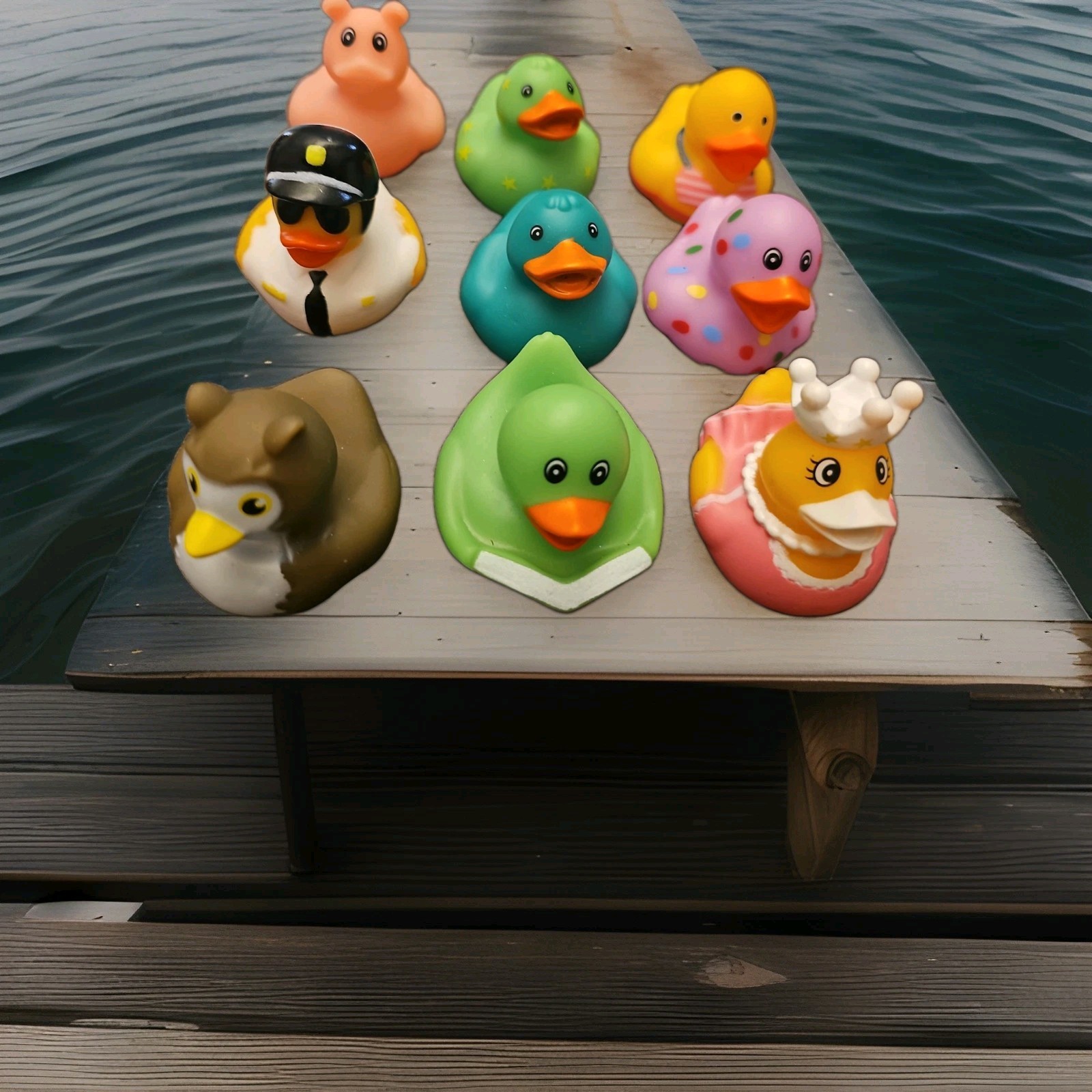 Rubber Ducks in Bulk (9) ,Assortment Duckies for Jeep Ducking Floater Duck Bath