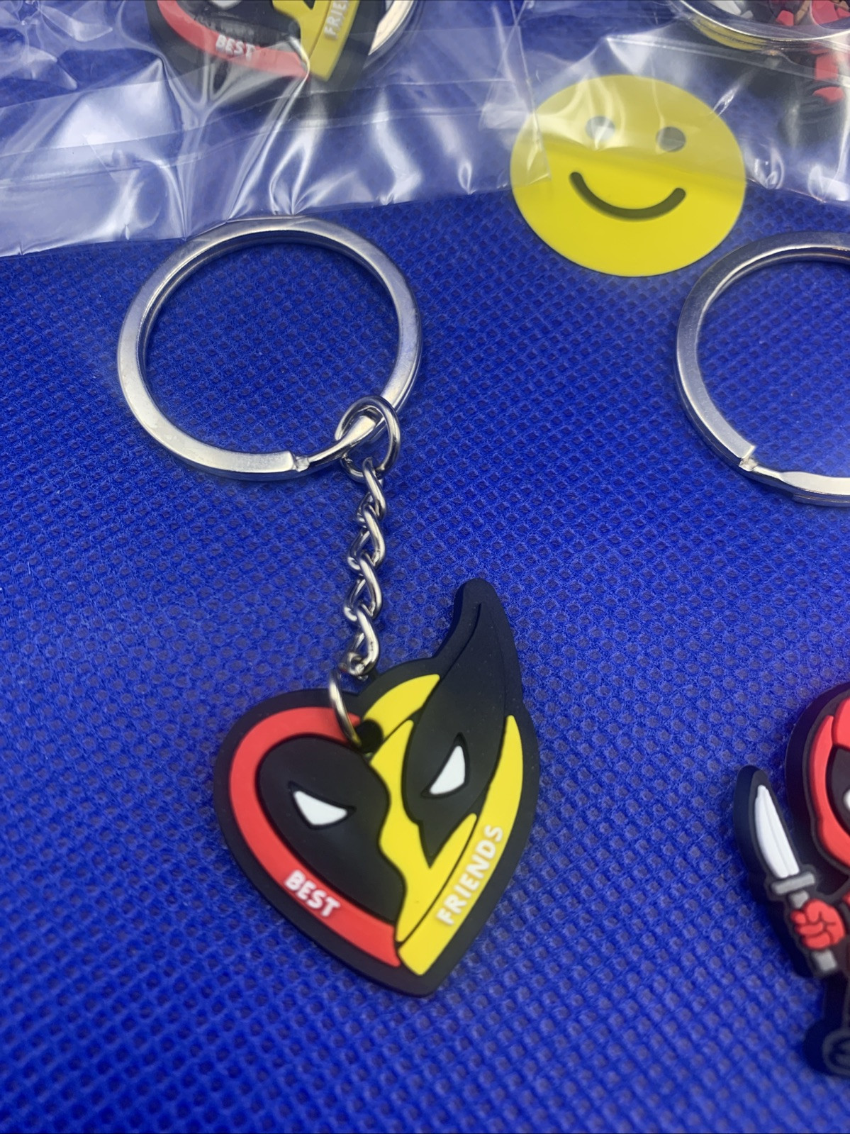 🔥12x Deadpool & Wolverine Party Keychains Kid Birthday Party Goods Superhero