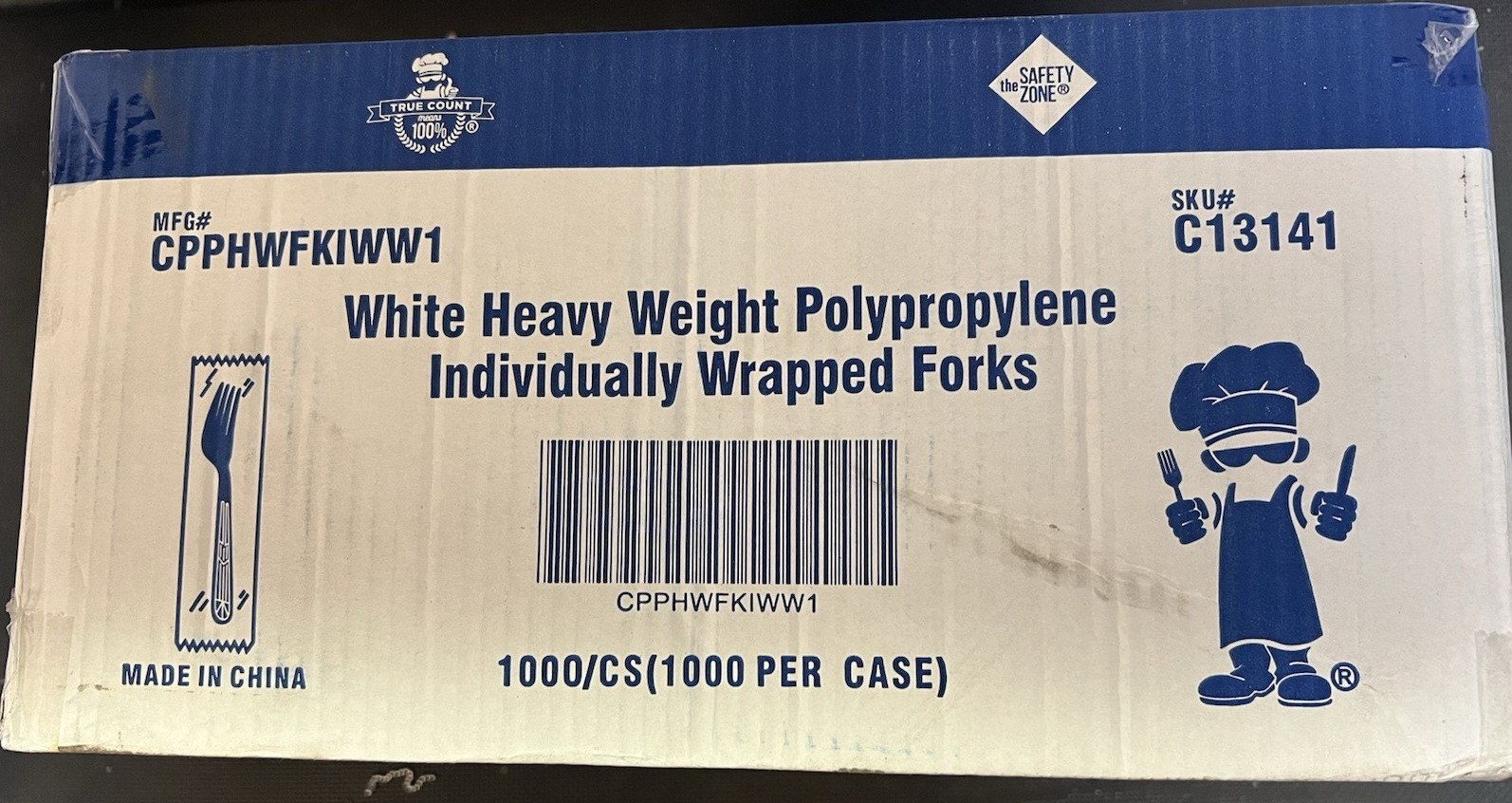 “Heavyweight Wrapped Polypropylene Cutlery, Fork, White, 1,000/Carton”