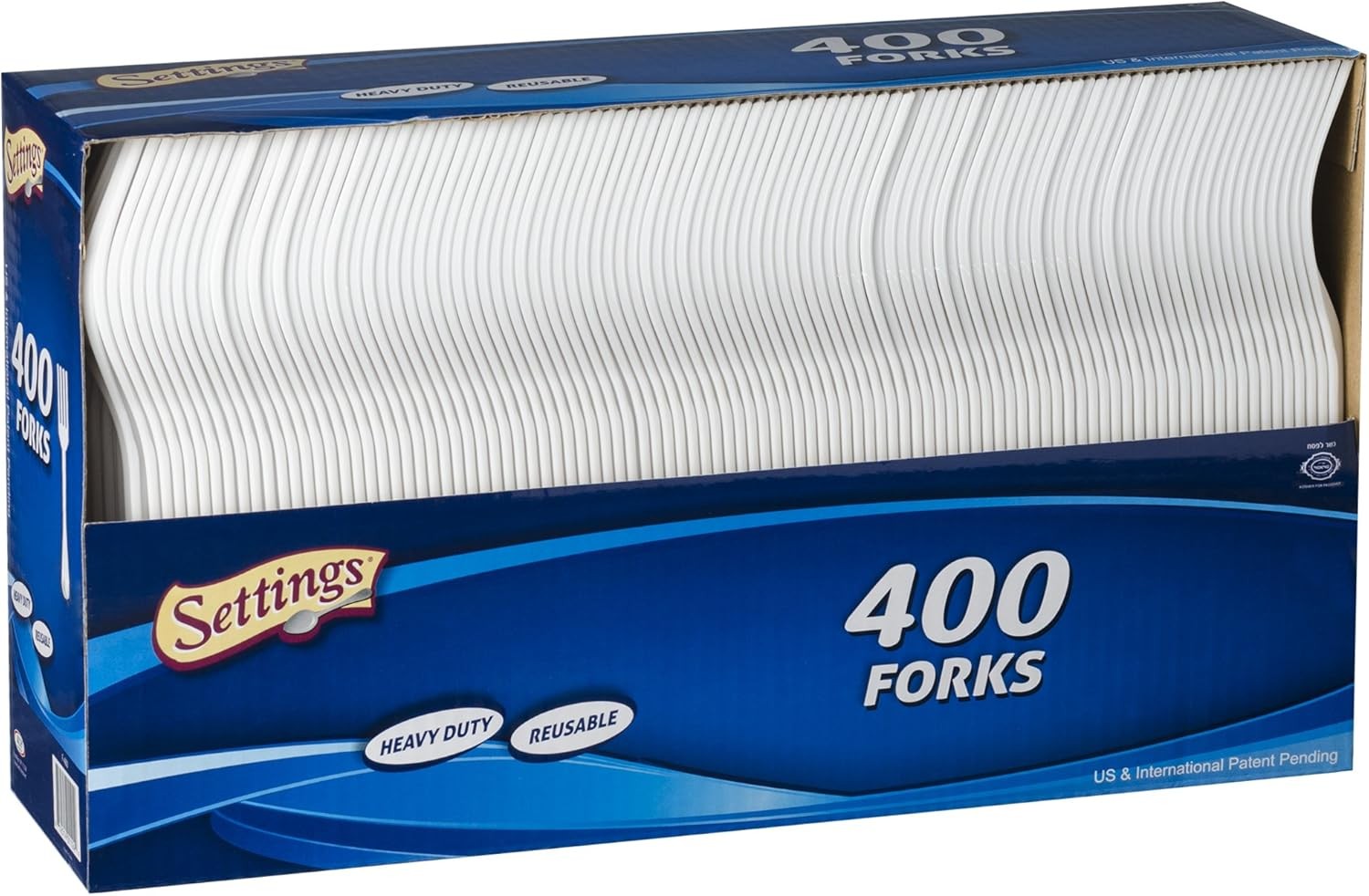 White Plastic Forks, 400 Count – Heavy-Duty Disposable Forks, BPA-Bulk Plastic