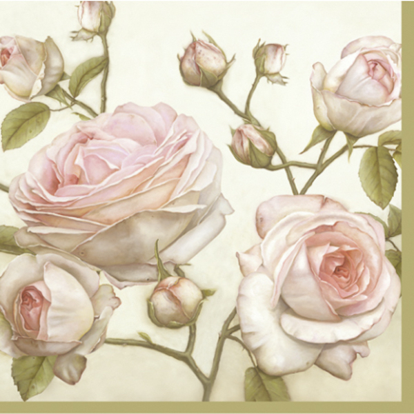 20 Paper Napkins BEAUTY ROSES Decoration DECOUPAGE VINTAGE SHABBY CHIC – Lunch