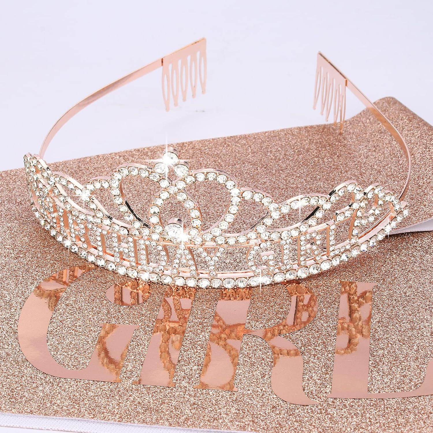 Birthday Crown and Sash Set, Birthday Decorations, Birthday Sash and Birthday Ti
