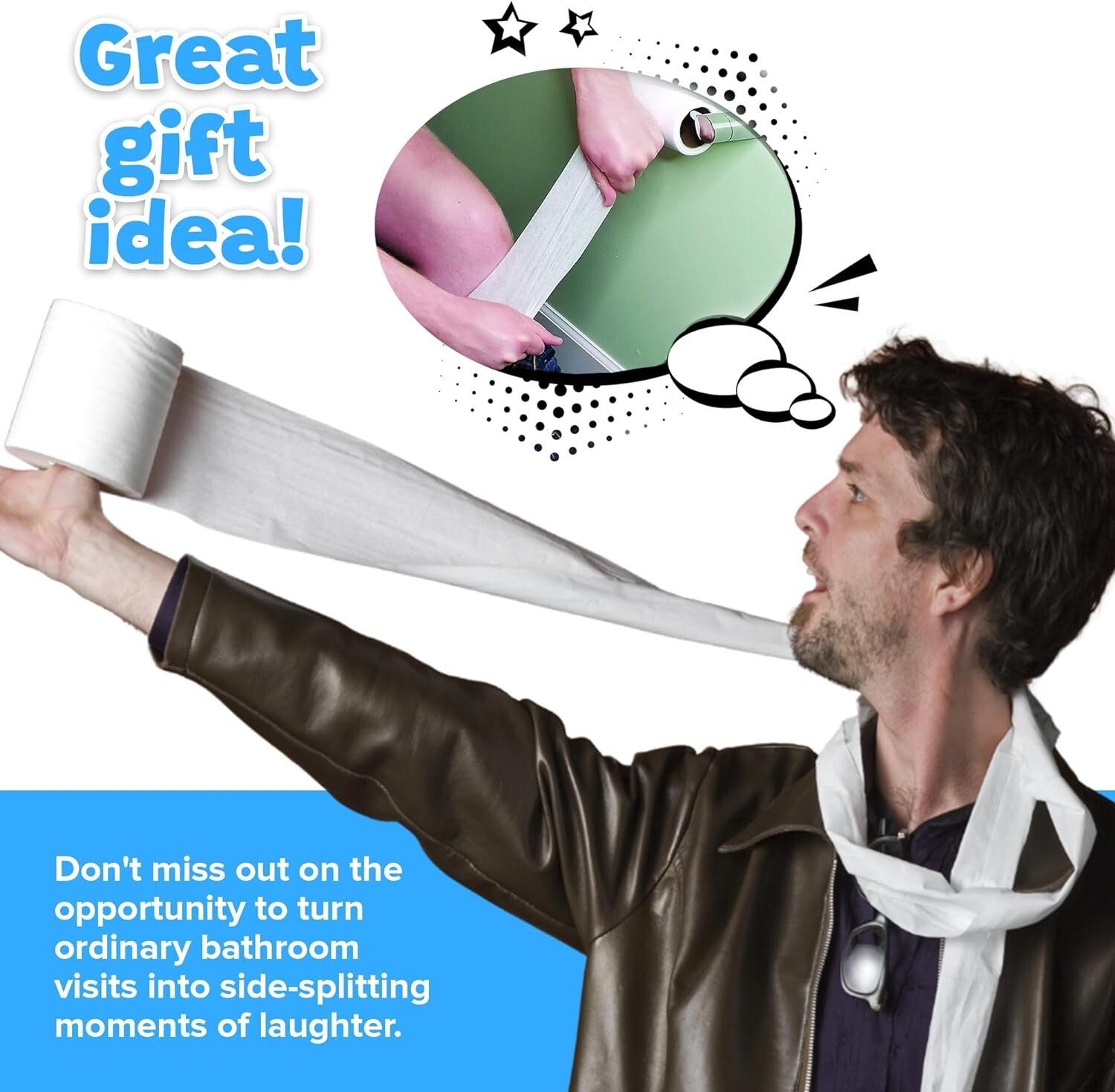 No Tear Prank Toilet Paper – Impossible to Rip Gag for Adults and Kids