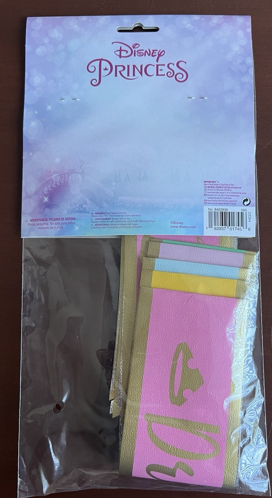 Disney Princess New Party Favors Sash Set & Scrunchies