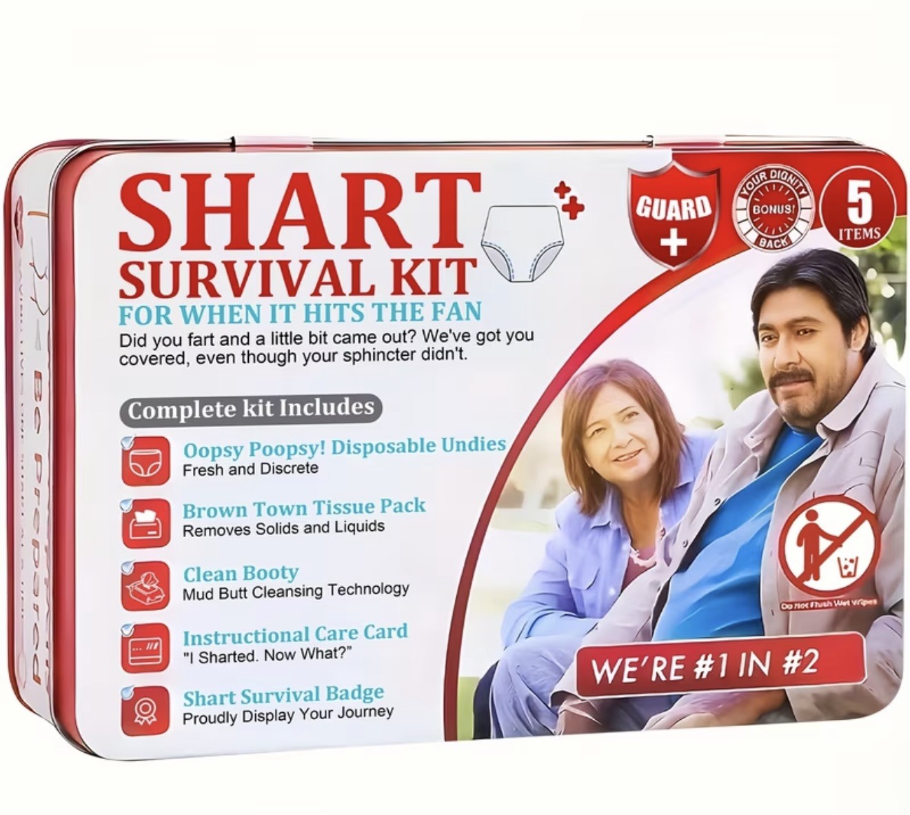 Birthday Gift | Shart Survival Kit Poop Prank Gift Set | Funny / Gag – Gift Kit