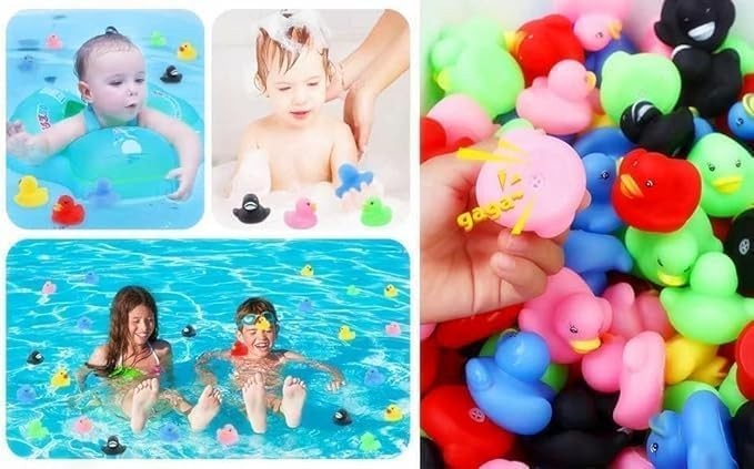 10Pcs Rubber Ducks in Bulk,Assortment Duckies for Jeep Ducking Floater Bath Toys