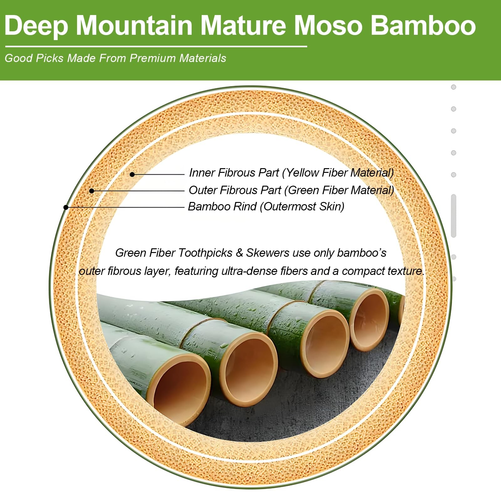 4-Inch Natural Bamboo Toothpicks & Skewers 750-Count | Extra-Long Wooden Picks