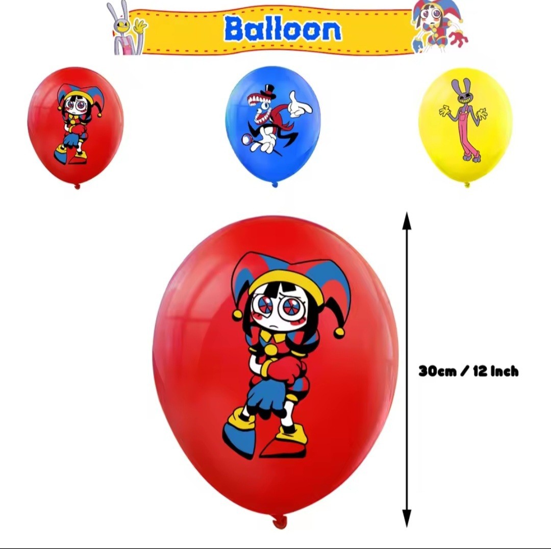 The Amazing Digital Circus Party Supply Banner Backdrop Toppers…