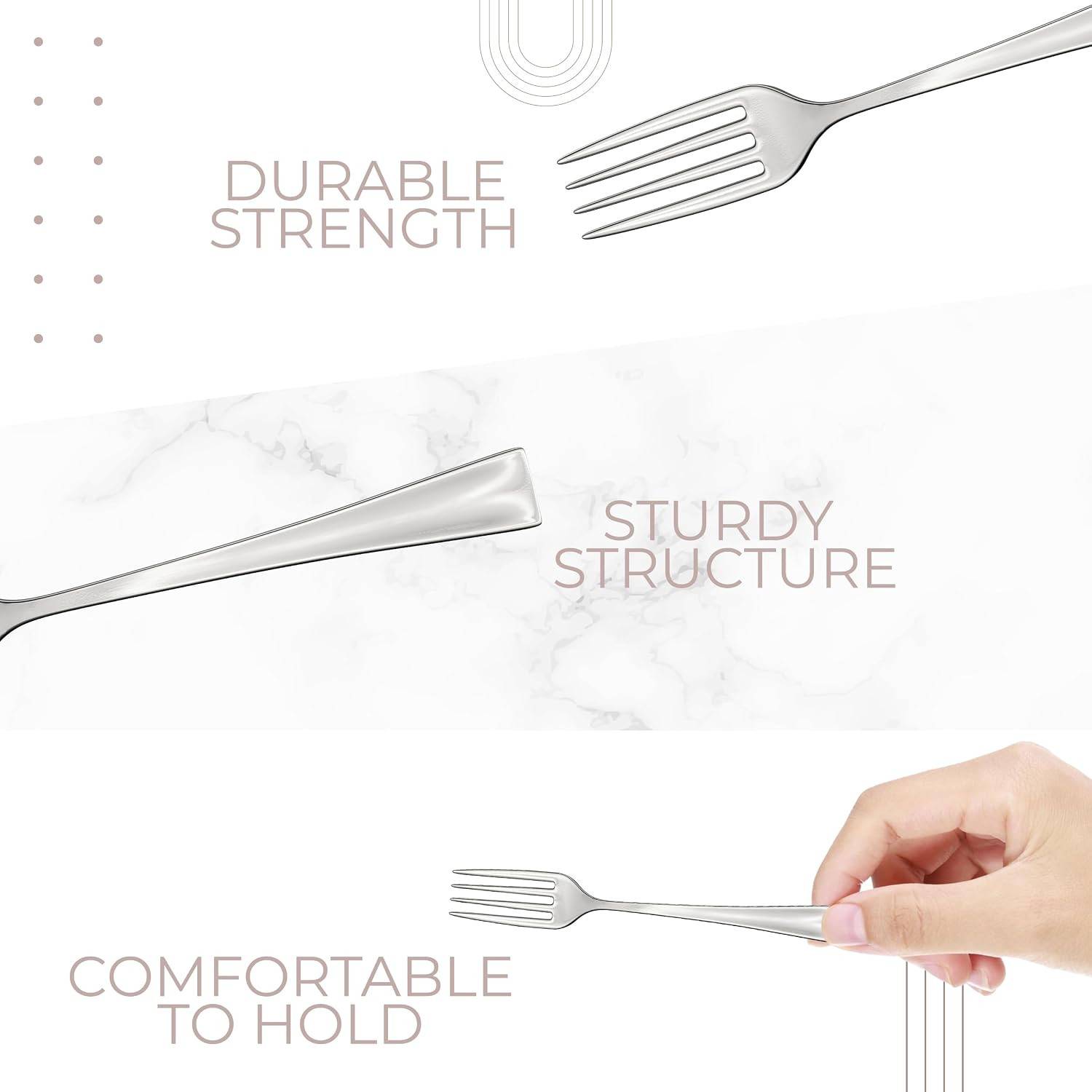 Plastic Mini Forks 100CT Premium Quality Silverware Silver Look Alike Heavy D…