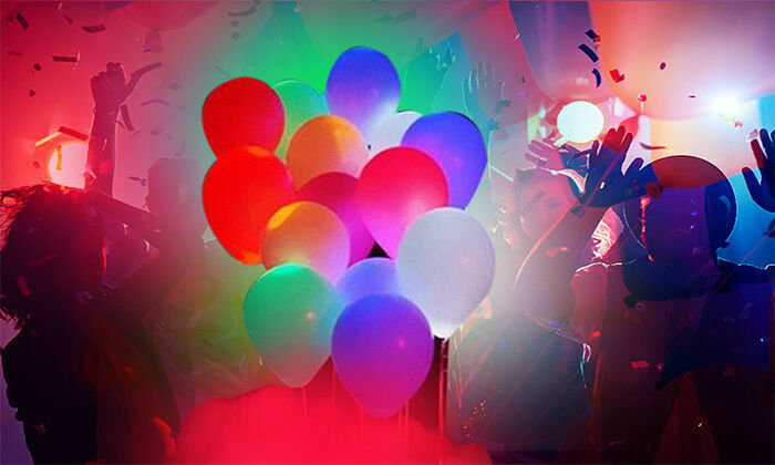 50 Pack Neon LED Balloons – Light Up Balloon PERFECT PARTY Decoration Wedding