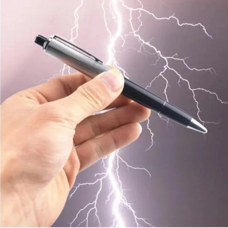 Shocking Electric Pen Prank Shock Trick Novelty Metal Joke Gag Toy Gift Funny