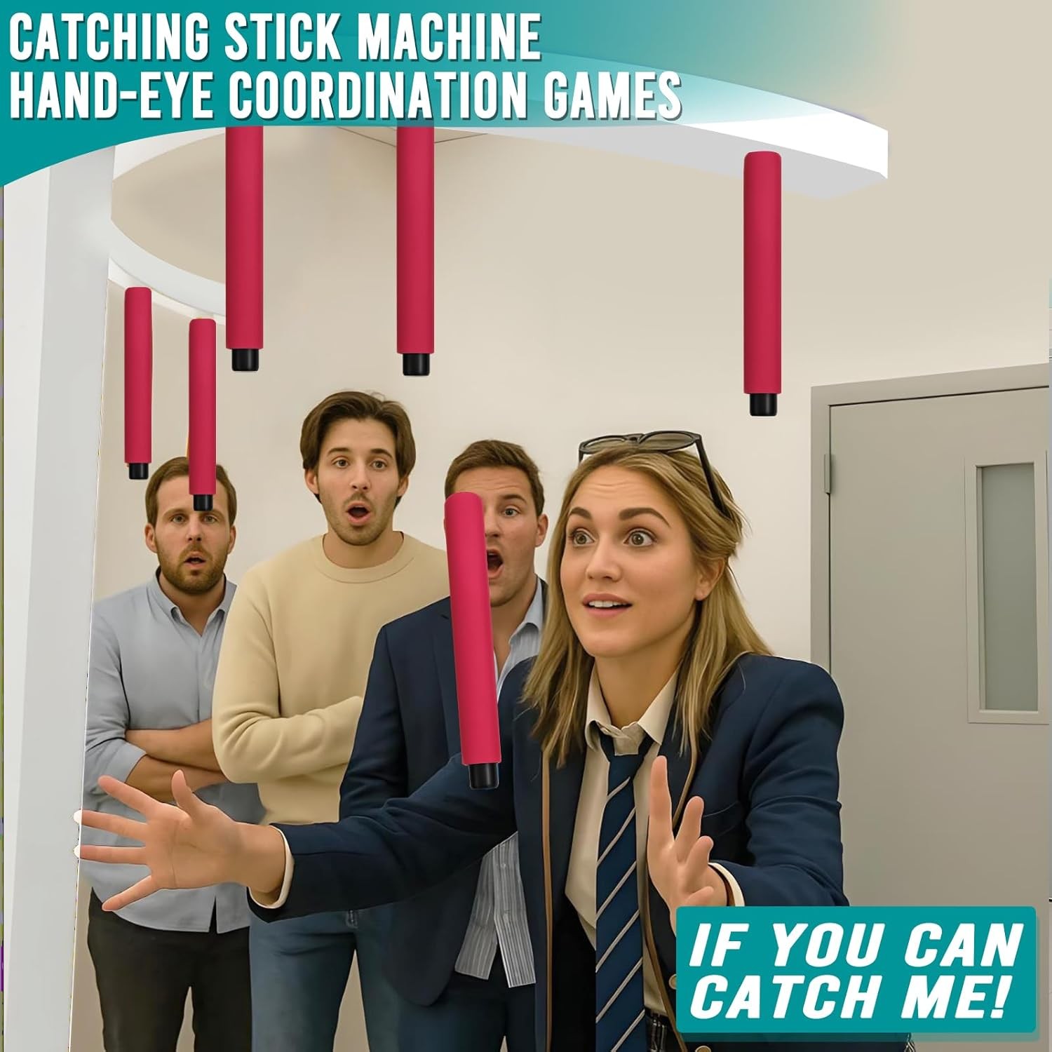 Catch Sticks Game Machine, Interactive Reaction Game for Party Rental Business