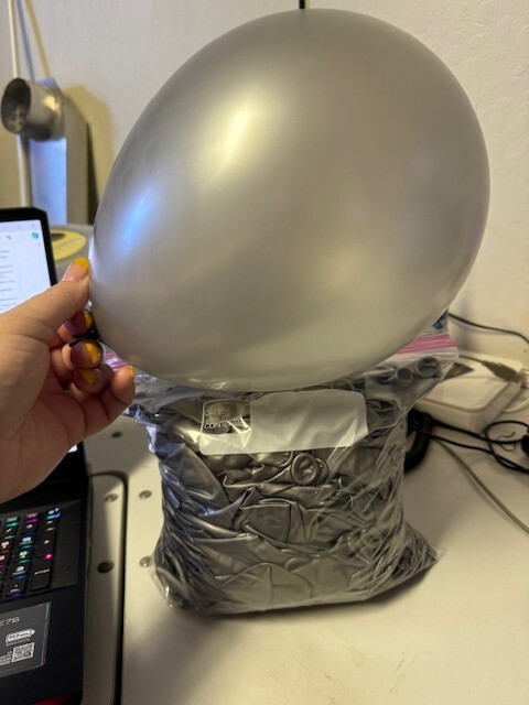 Bulk Lot of Darker Metallic Silver Latex Balloons 200+ Party Decoration New!!!