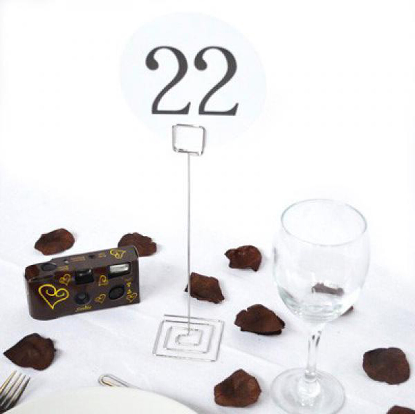 Pack of 12 Contemporary Square Base Table Number Holders – XTNHS-12