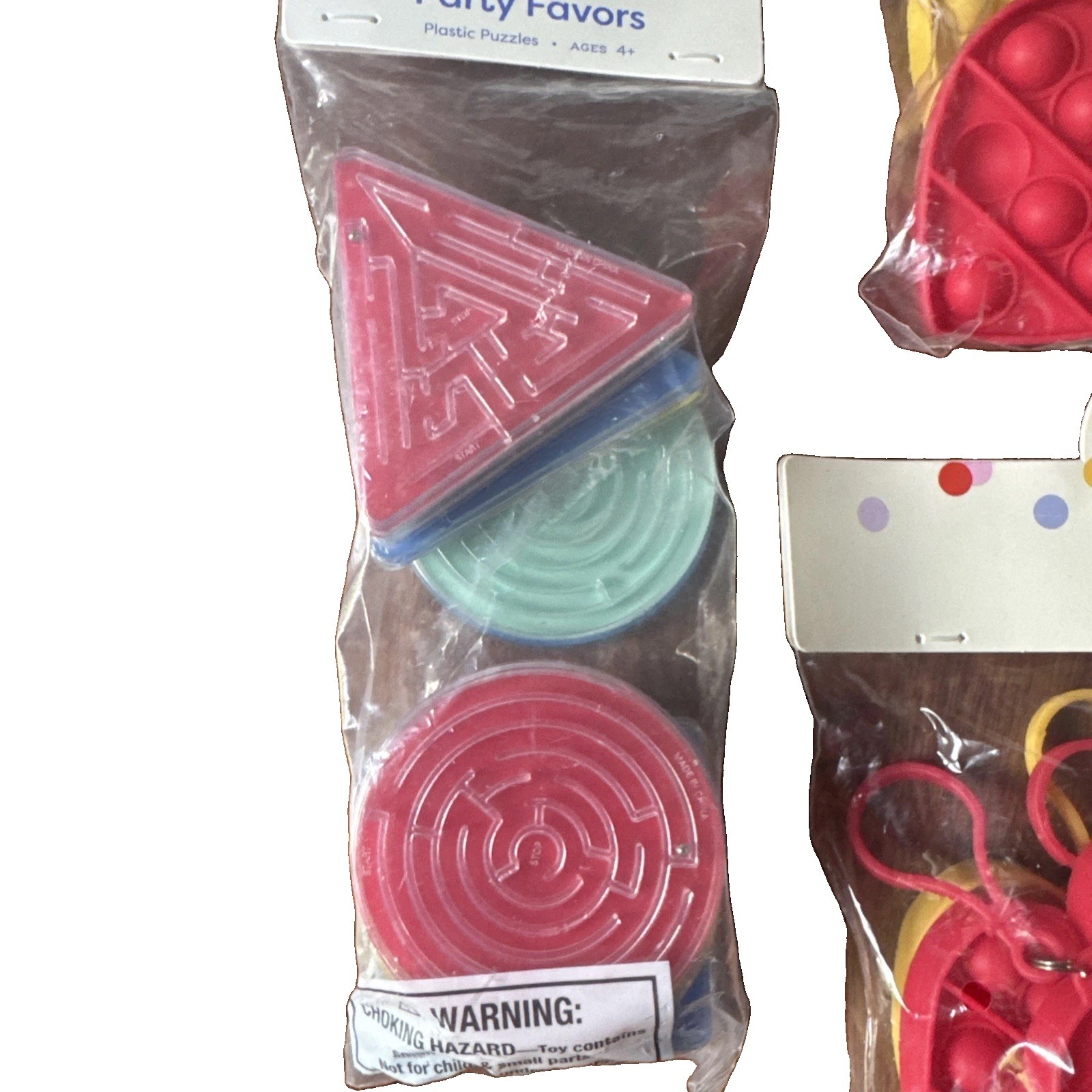 Spritz Party Favor Lot Pop It Heart Keychains & Maze Game NEW