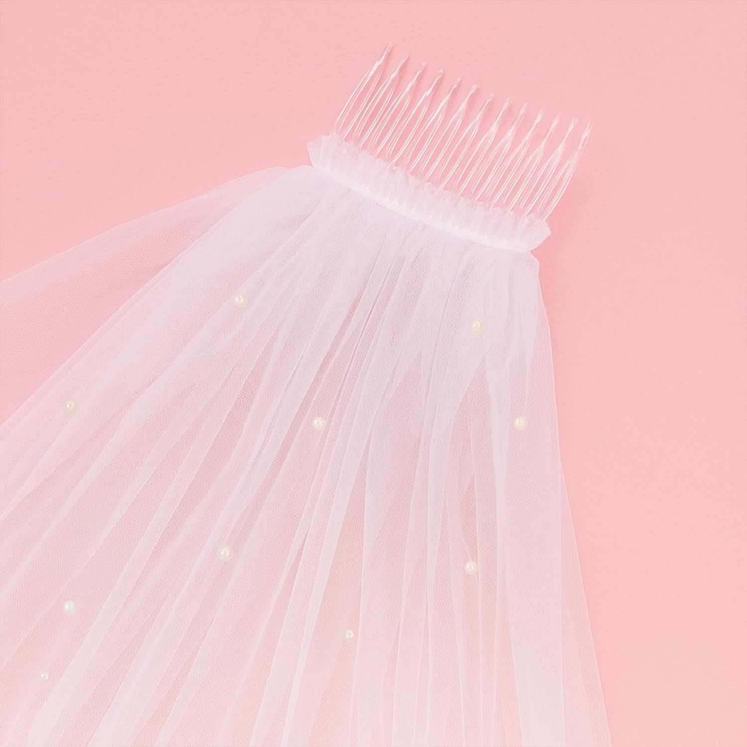 Bride to Be Veil with Pearls Bachelorette Party Bridal Shower Accessory