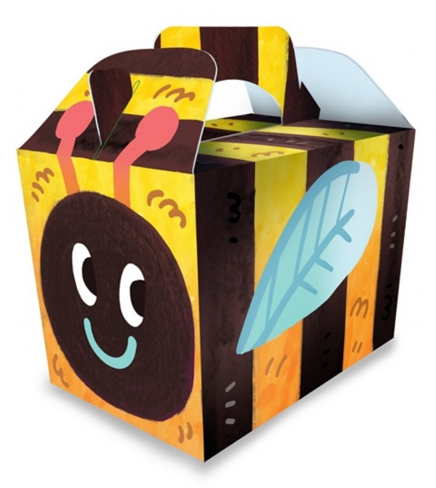 Ladybird OR Bumble Bee Childrens Party Gift Boxes Garden Insects Picnic Food Box