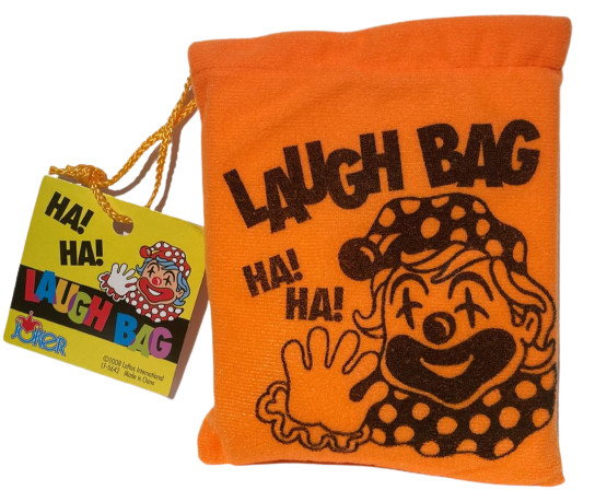 1 LAUGH BAG Laughing Sound Toy Prank Joke Gift Funny HA Box Clown Squeeze Trick