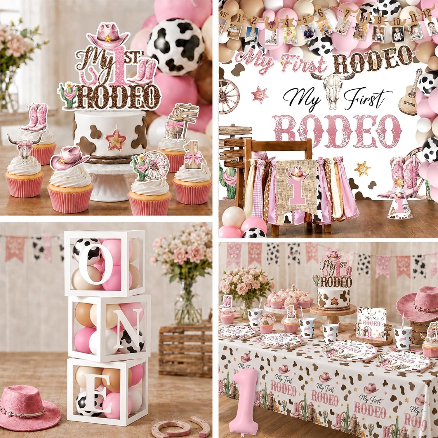 “My First Rodeo” – Baby Girl’s 1st Birthday Party Complete Decoration Kit NEW