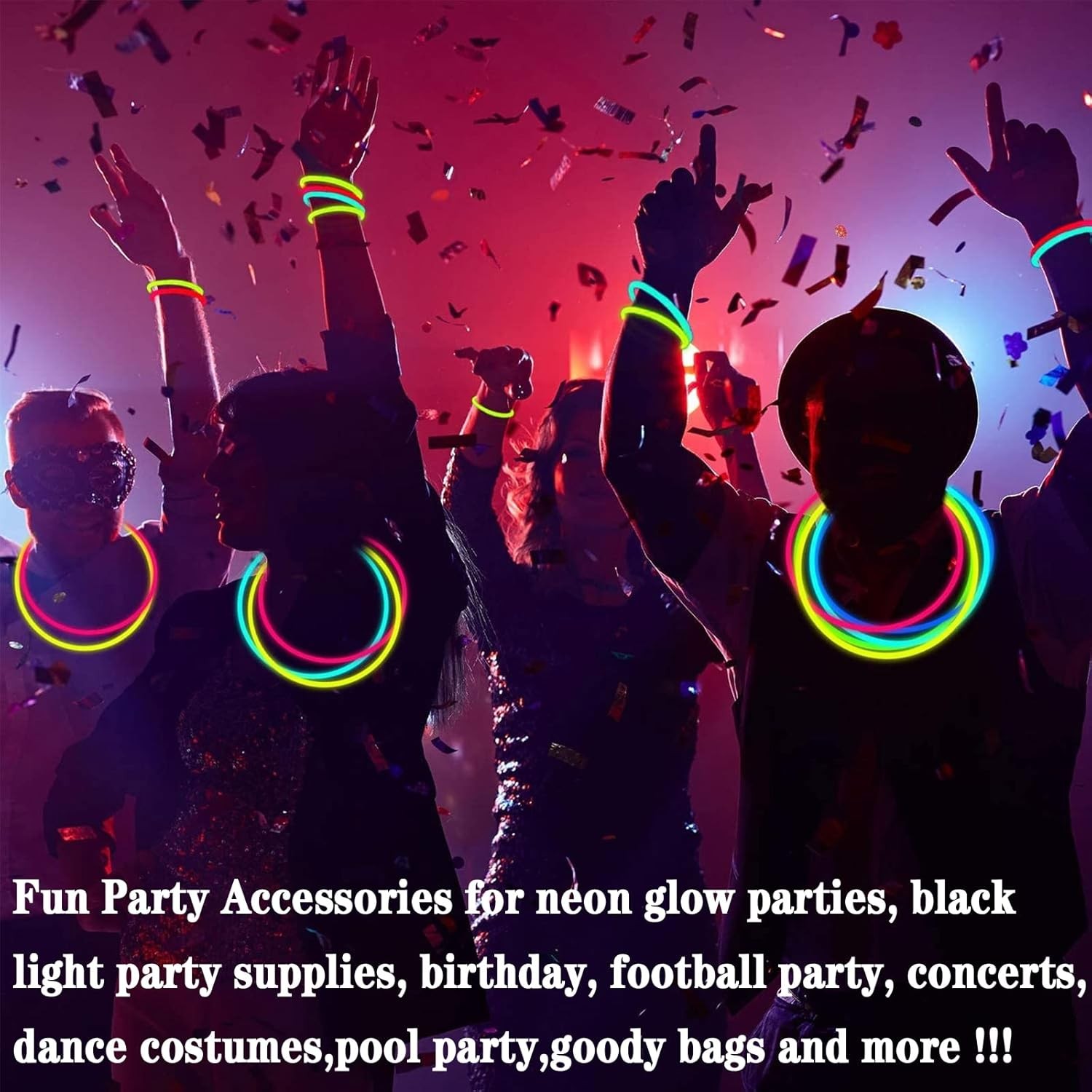 500 Pack Ultra Bright Red, Green, Blue, White, Yellow, Pink, Purple, Orange