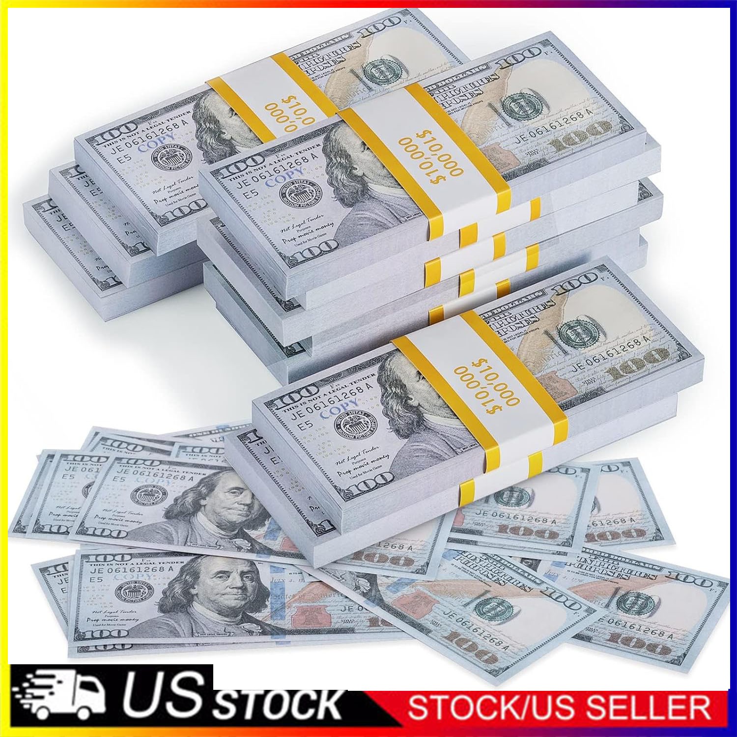 FAKE BANK GAMES PLAY MONEY KIDS CASH PAPER 100 PCS 100 DOLLAR BILLS $$$ PARTY US
