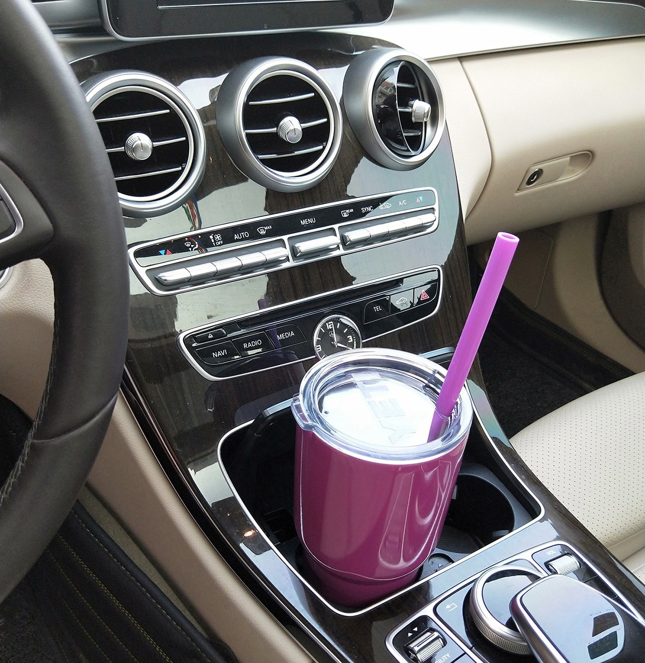 ALINK Reusable Silicone Smoothie Straws, 11 mm Wide, Homochromy – Straight