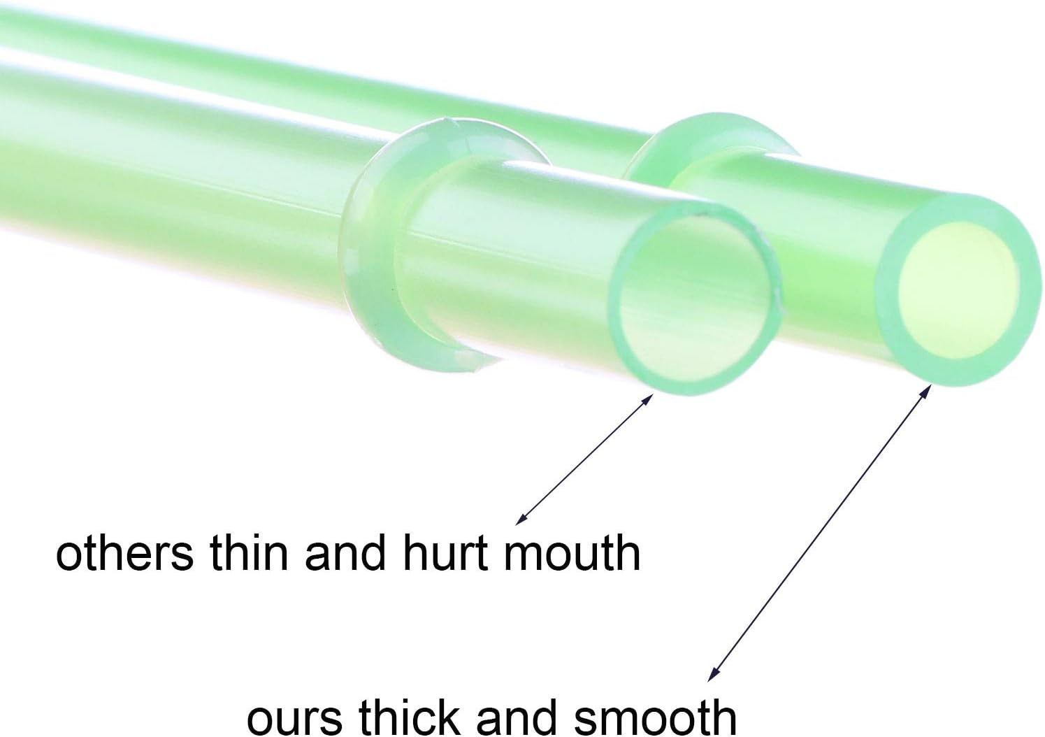 12 Piece 11 Inch Reusable Plastic Thick Drinking Straws BPA Free Mason Jar Straw