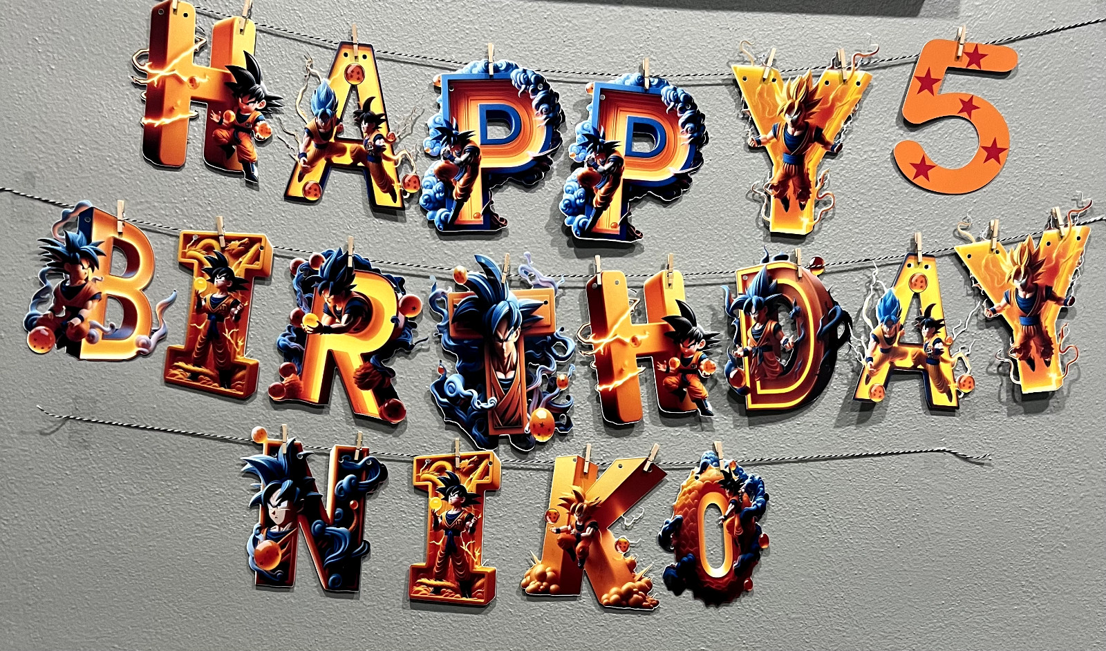 Dragon Ball Z PERSONALIZED BANNER, HAPPY BIRTHDAY BANNER, PARTY SUPPLIES